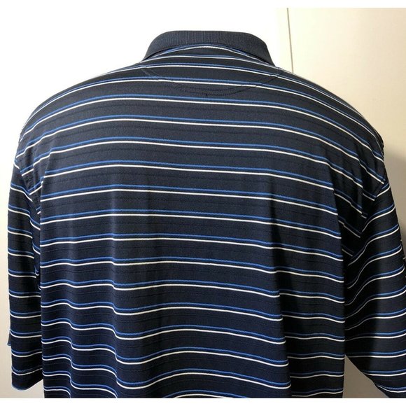 Walter Hagen Golf Polo Shirt Blue Striped - Picture 5 of 6